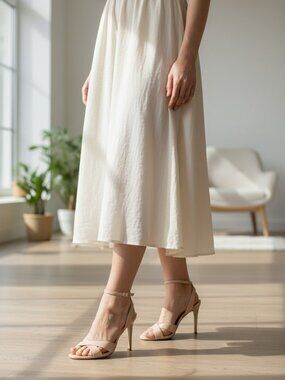 Ever New Pink Strappy Heel, Size 8